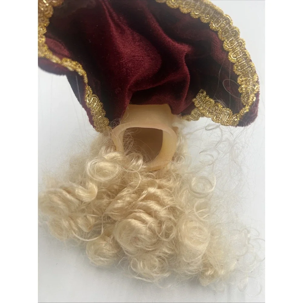 Vintage Victorian Style‎ Santa Christmas Ornament Old World Head Hat Beard Large